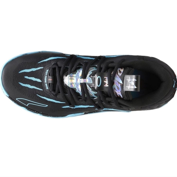PUMA Black and Blue Basketball Athletic Sneakers - Picture 2 of 5
